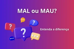 Pontos de interrogação com um texto escrito representando o artigo qual a diferença de mal e mau